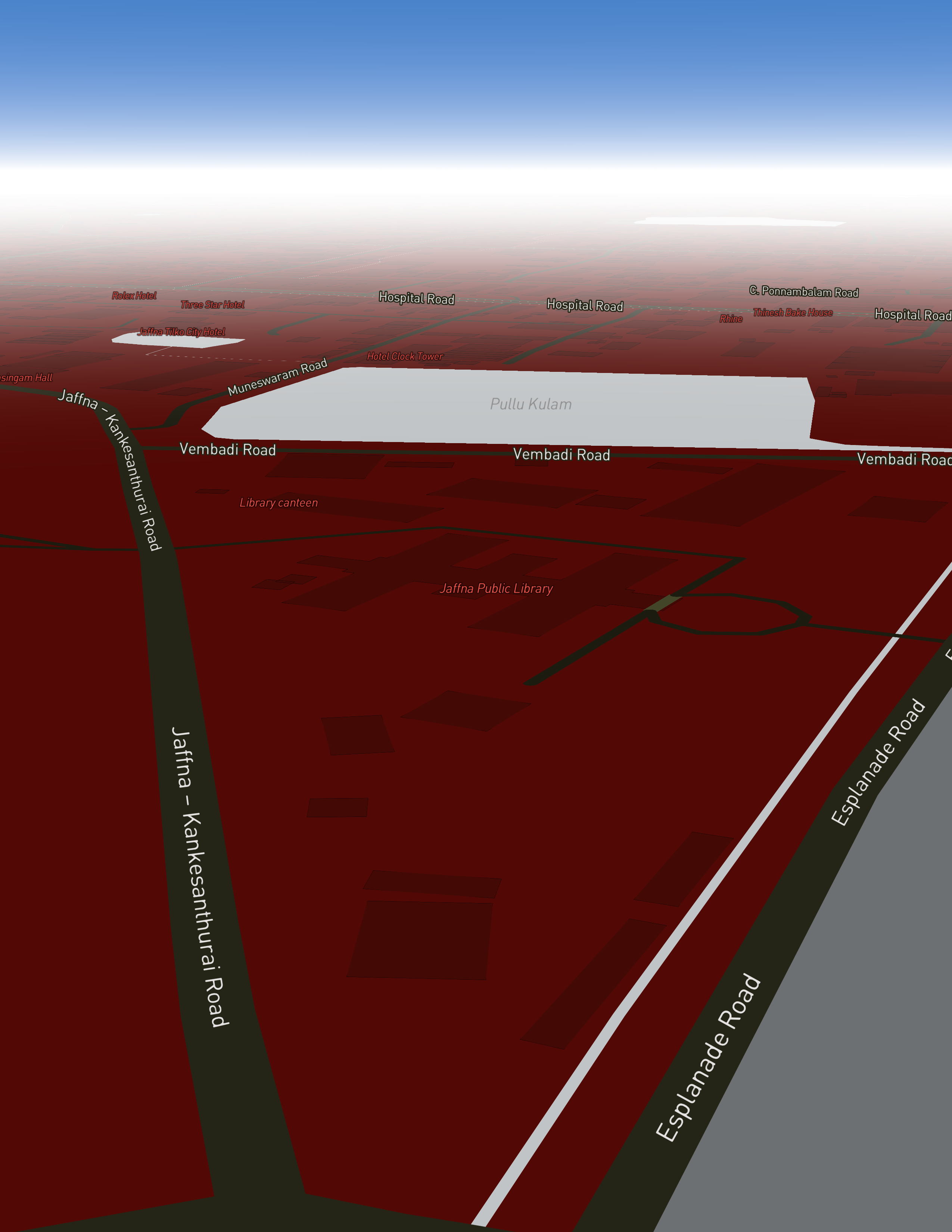 Zoomed in on the exact location on the maps